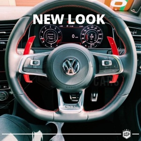 2 Levas de Volante para VW Polo 6 GTI, R-Line 17-21 | Reemplazo Levas de Cambio en Aluminio Rojo