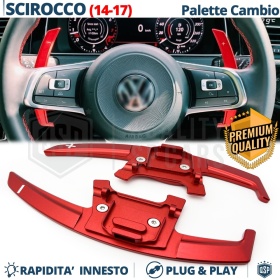 2 Levas de Volante para VW Scirocco 3 14-17 | Reemplazo Levas de Cambio en Aluminio Rojo