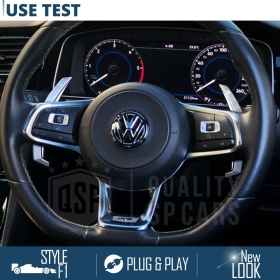 2 PALETTE Cambio al Volante per VW Golf 7 GTI, GTD, R | Ricambio Leve Paddle Alluminio Silver