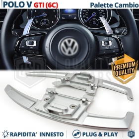 2 Levas de Volante para VW Polo 6C GTI, R-Line | Reemplazo Levas de Cambio en Aluminio Silver