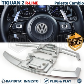 2 Levas de Volante para VW Tiguan 2 R-Line 16-22 | Reemplazo Levas de Cambio en Aluminio Silver