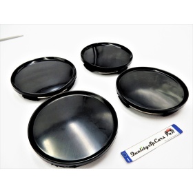 4 TAPPI COPRIMOZZO 63MM Realizzati IN ABS Nero di Qualità PER Cerchi in Lega