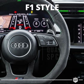 2 Levas de Volante para AUDI RS4 (B8) 13-15 | Levas de Cambio en Aluminio Negro Anodizado