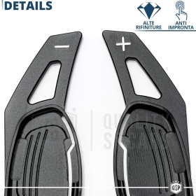 2 Levas de Volante para AUDI RS4 (B8) 13-15 | Levas de Cambio en Aluminio Negro Anodizado