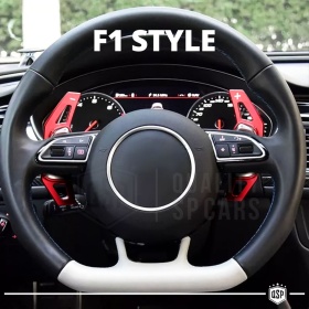 2 Levas de Volante para AUDI RS4 (B8) 13-15 | Levas de Cambio en Aluminio Rojo Anodizado