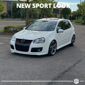 REJILLA Delantera para Vw GOLF 5 GTI Style Parrilla Tuning Negro Brillante Raya Roja
