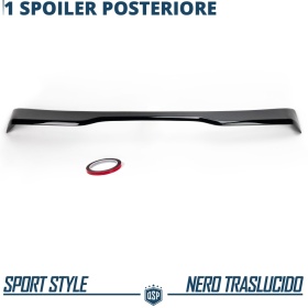 ALERÓN Trasero para VW POLO 6 AW1, Spoiler Maletero Aerodinámico NEGRO Brillante Tuning Estilo GTI