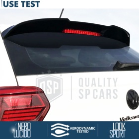 ALERÓN Trasero para VW POLO 6 AW1, Spoiler Maletero Aerodinámico NEGRO Brillante Tuning Estilo GTI