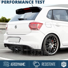 ALERÓN Trasero para VW POLO 6 AW1, Spoiler Maletero Aerodinámico NEGRO Brillante Tuning Estilo GTI