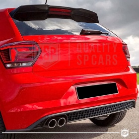 ALERÓN Trasero para VW POLO 6 AW1, Spoiler Maletero Aerodinámico NEGRO Brillante Tuning Estilo GTI