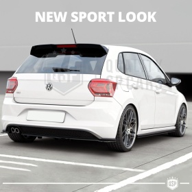 ALERÓN Trasero para VW POLO 6 AW1, Spoiler Maletero Aerodinámico NEGRO Brillante Tuning Estilo GTI