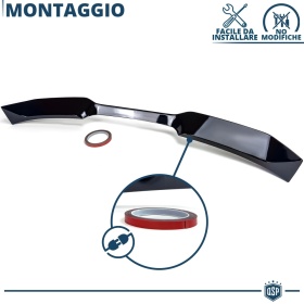 ALERÓN Trasero para VW POLO 6 AW1, Spoiler Maletero Aerodinámico NEGRO Brillante Tuning Estilo GTI