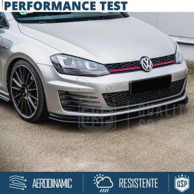 REJILLA Delantera para Vw GOLF 7 12-17 GTI Style Parrilla Tuning Negro Brillante Raya Roja