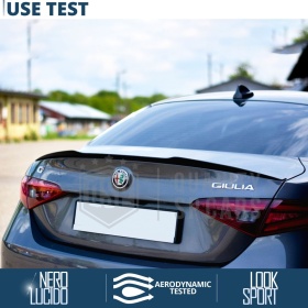 ALERÓN Trasero para Alfa GIULIA, Spoiler Maletero Aerodinámico NEGRO Brillante Tuning