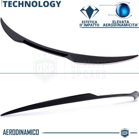 ALERÓN Trasero para Alfa GIULIA, Spoiler Maletero Aerodinámico NEGRO Brillante Tuning