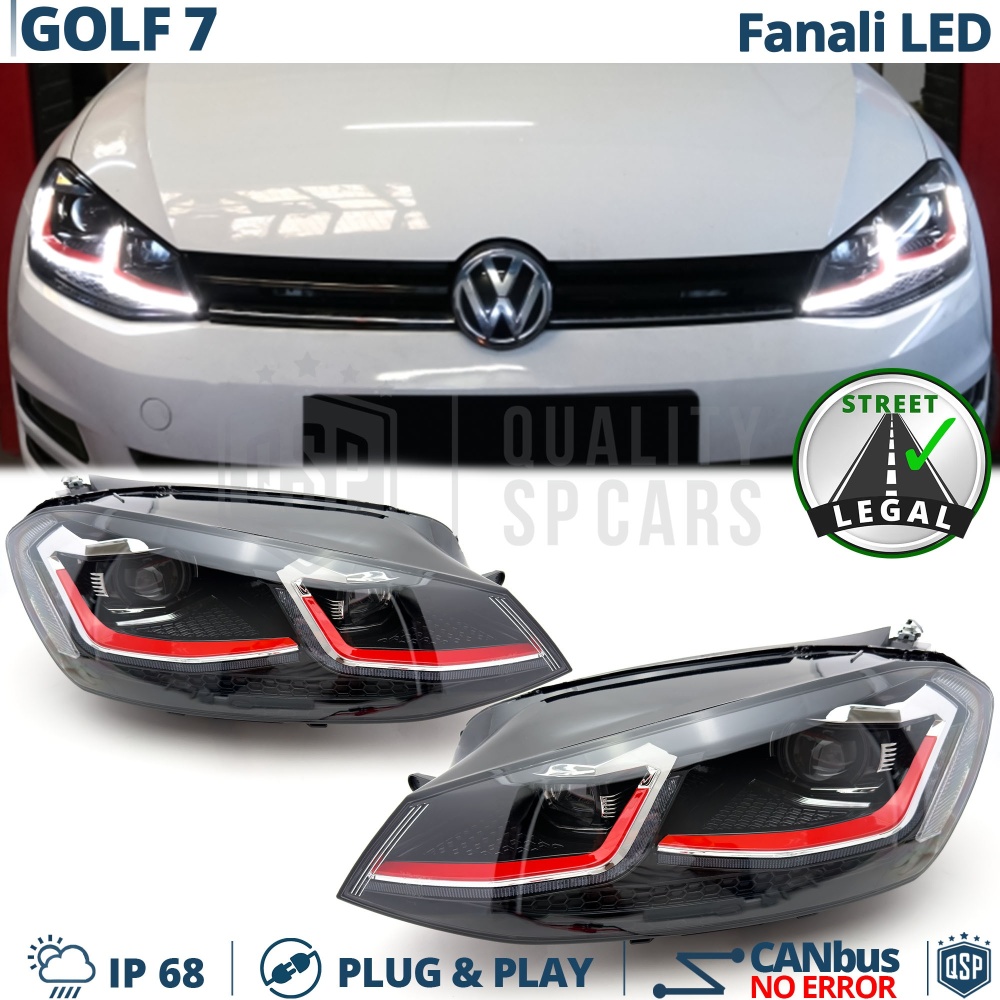 PHARES LED Pour Golf 7 TRANSFORMATION en Golf 7.5 GTI | Plug & Play Remplacement PARFAIT