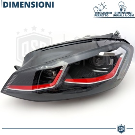 PHARES LED Pour Golf 7 TRANSFORMATION en Golf 7.5 GTI | Plug & Play Remplacement PARFAIT