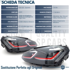PHARES LED Pour Golf 7 TRANSFORMATION en Golf 7.5 GTI | Plug & Play Remplacement PARFAIT