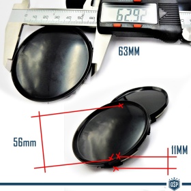 4 TAPPI COPRIMOZZO 63MM Realizzati IN ABS Nero di Qualità PER Cerchi in Lega