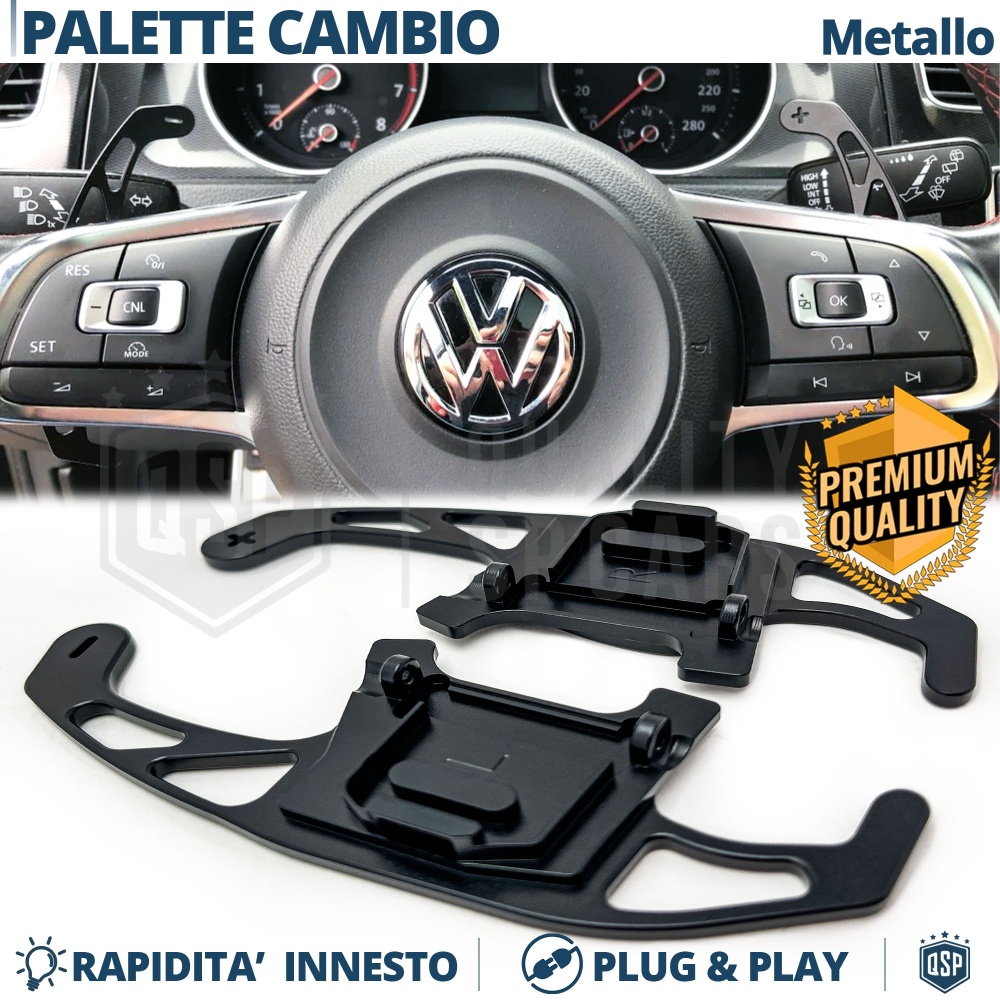 2 Levas de Volante para VOLKSWAGEN | Reemplazo Levas de Cambio de Aluminio Negro