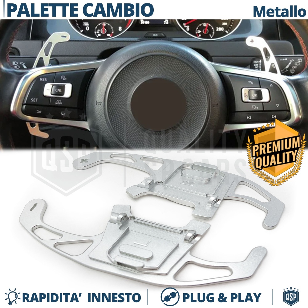 2 Levas de Volante para VOLKSWAGEN | Reemplazo Levas de Cambio de Aluminio Silver