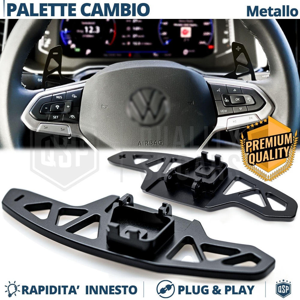 2 Levas de Volante para VOLKSWAGEN | Levas de Cambio de Reemplazo Profesionales de Aluminio Negro