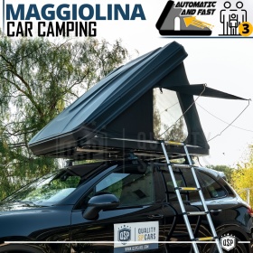 Tienda de Campaña de Techo para Coche Rígida Profesional Aerodinámica | Camping 3 Plazas ALTURA EXTRA