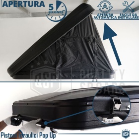 Tienda de Campaña de Techo para Coche Rígida Profesional Aerodinámica | Camping 3 Plazas ALTURA EXTRA