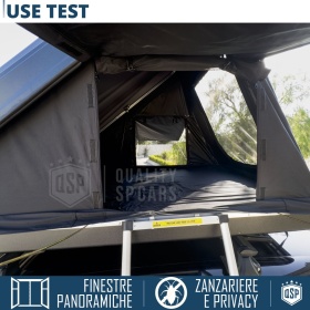 Tienda de Campaña de Techo para Coche Rígida Profesional Aerodinámica | Camping 3 Plazas ALTURA EXTRA