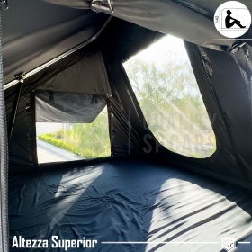 Tienda de Campaña de Techo para Coche Rígida Profesional Aerodinámica | Camping 3 Plazas ALTURA EXTRA