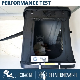 Tienda de Campaña de Techo para Coche Rígida Profesional Aerodinámica | Camping 3 Plazas ALTURA EXTRA