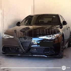 REJILLA Delantera para Alfa Romeo Giulia Parrilla Tuning NEGRO BRILLANTE Nido de Abeja