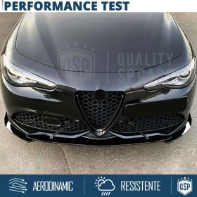 REJILLA Delantera para Alfa Romeo Giulia Parrilla Tuning NEGRO BRILLANTE Nido de Abeja