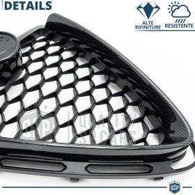 REJILLA Delantera para Alfa Romeo Stelvio Parrilla Tuning CARBÓN NEGRO Nido de Abeja