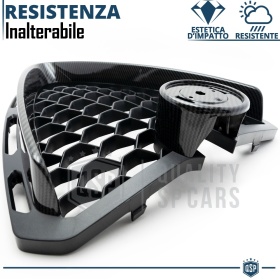 REJILLA Delantera para Alfa Romeo Stelvio Parrilla Tuning CARBÓN NEGRO Nido de Abeja