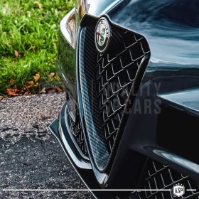 REJILLA Delantera para Alfa Romeo Giulia Parrilla Tuning CARBÓN NEGRO Nido de Abeja