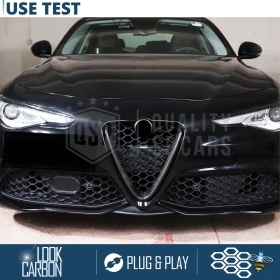 REJILLA Delantera para Alfa Romeo Giulia Parrilla Tuning CARBÓN NEGRO Nido de Abeja