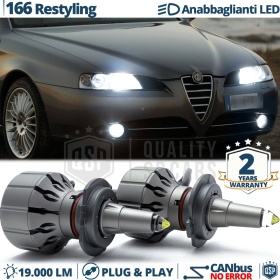 Kit Full LED H7 Per Alfa 166 03-07 Luci Anabbaglianti LED Bianco Potente CANbus | 6000K 19000LM