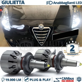 Kit LED H7 para Alfa Giulietta 10-18 Luces de Cruce | Bombillas LED CANbus Blanco Frío | 6000K 19000LM