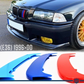 3x Riñones Rejilla Para Bmw Serie 3 (E36) 96-00 Facelift en Colores M Sport