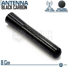 Universal Screw Aerial Antenna 8 CM Carbon Fiber REAL AM-FM-DAB Radio Reception