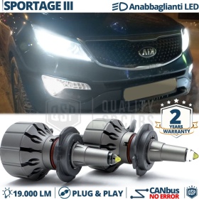 Kit LED H7 para Kia Sportage 3 Luces de Cruce | Bombillas LED CANbus Blanco Frío | 6000K 19000LM