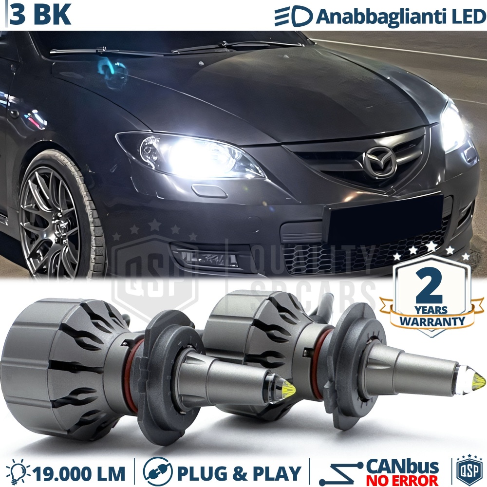 Kit LED H7 para Mazda 3 BK Luces de Cruce | Bombillas LED CANbus Blanco Frío | 6000K 19000LM