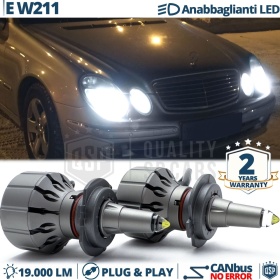 Kit LED H7 para Mercedes Clase E W211 Luces de Cruce | Bombillas LED CANbus Blanco Frío | 6000K 19000LM
