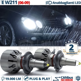 H7 LED Kit for Mercedes E Class W211 06-09 Low Beam | Led Bulbs Ice White CANbus 111W | 6000K 19000LM