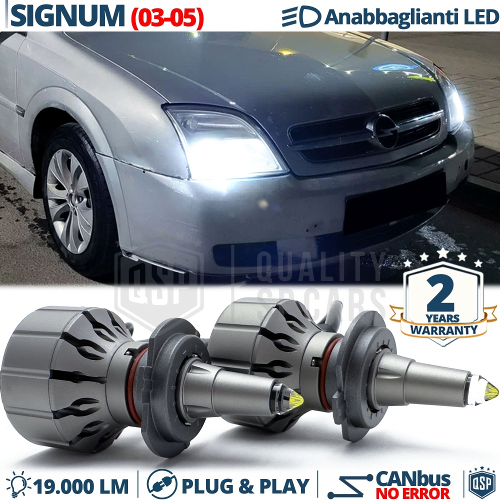 Kit LED H7 para Opel Signum Luces de Cruce | Bombillas LED CANbus Blanco Frío | 6000K 19000LM