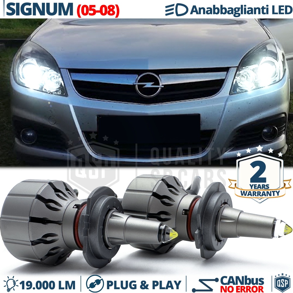 Kit Full LED H7 Per Opel Signum 05-08 Luci Anabbaglianti LED Bianco Potente CANbus | 6000K 19000LM
