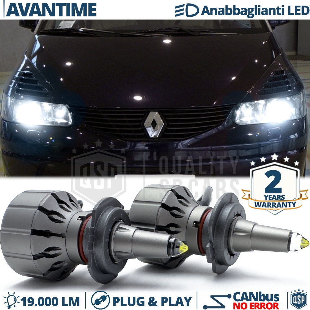 Kit LED H7 para Renault Avantime Luces de Cruce | Bombillas LED CANbus Blanco Frío | 6000K 19000LM