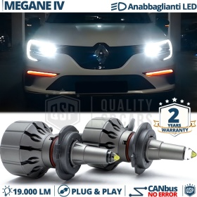 Kit LED H7 para Renault Megane 4 Luces de Cruce | Bombillas LED CANbus Blanco Frío | 6000K 19000LM