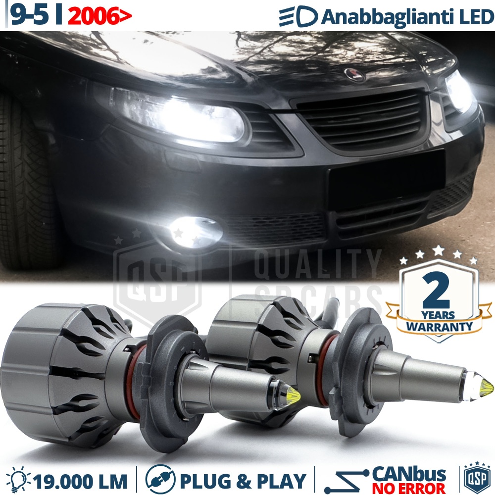 Kit LED H7 para Saab 9-5 1 06-10 Luces de Cruce | Bombillas LED CANbus Blanco Frío | 6000K 19000LM